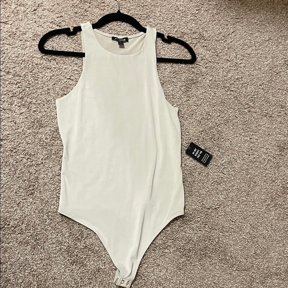Express beige Sleeveless Bodysuit